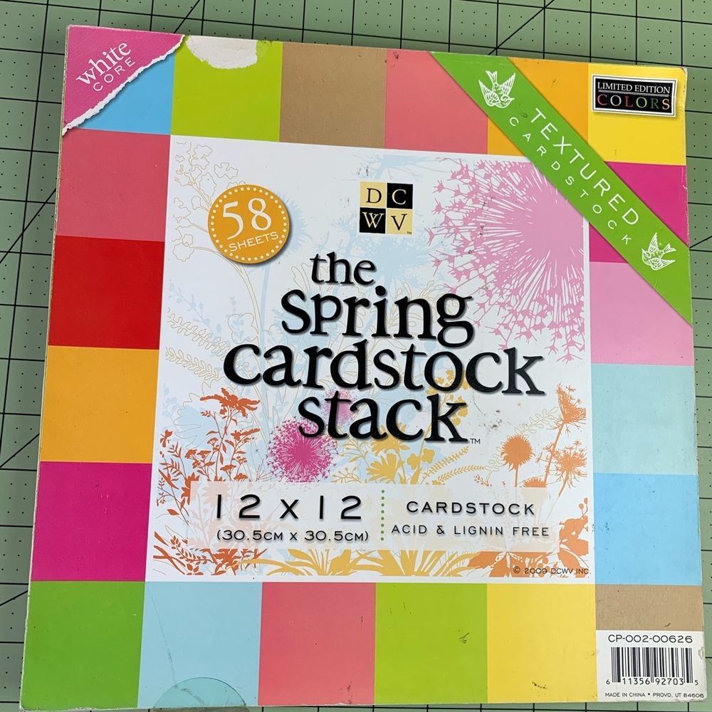 DCWV the spring card stock stack 12 x12 paper pad